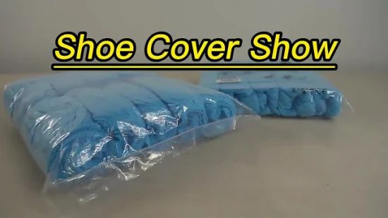 Cheap Waterproof Machine Made Anti Skid Polyethylene CPE PE Blue Disposable Transparent Waterproof Plastic Shoe Cover